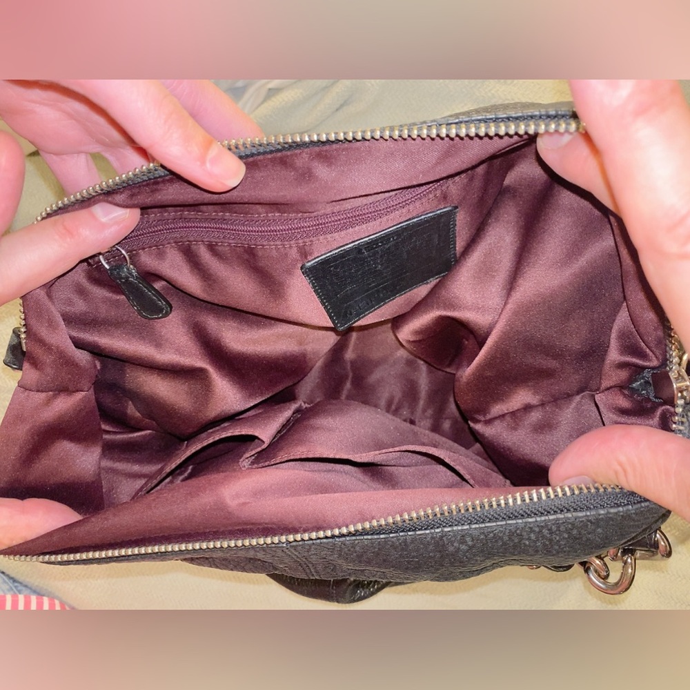 Coach Brooke Hobo Slouchy Bag Medium Black Leather - Picture 5 of 11